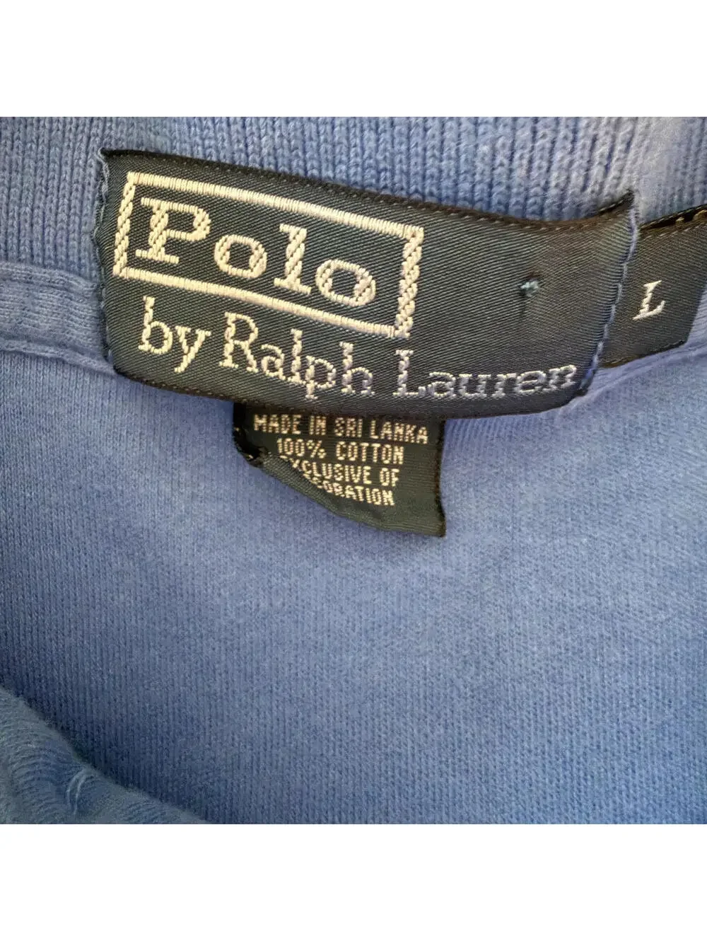 POLO Ralph Lauren Mens‎ Large Royal Blue Short Sleeve Polo 100% Cotton Preppy